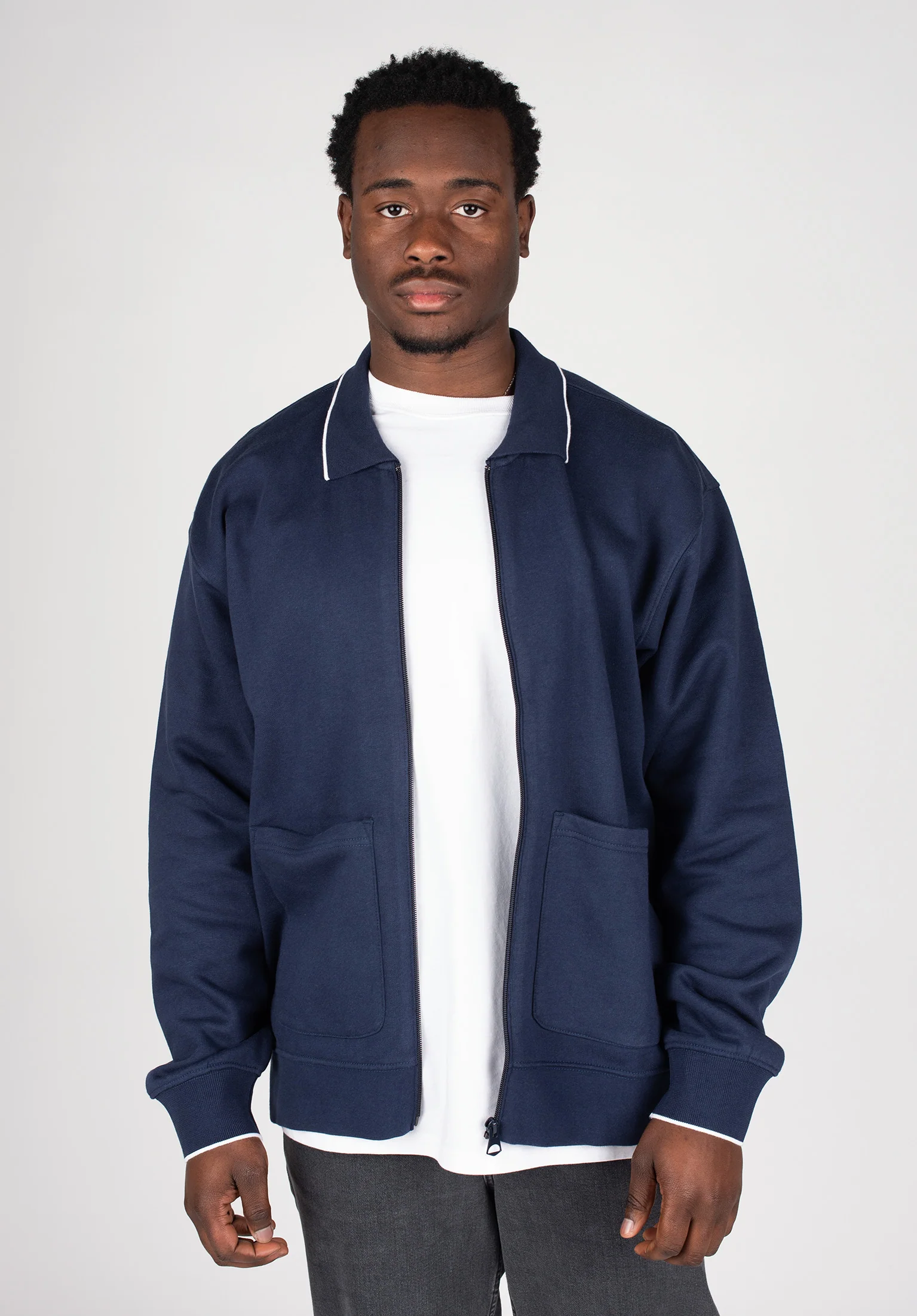 Fontana Zip Front Polo Sweatshirt - Image 2