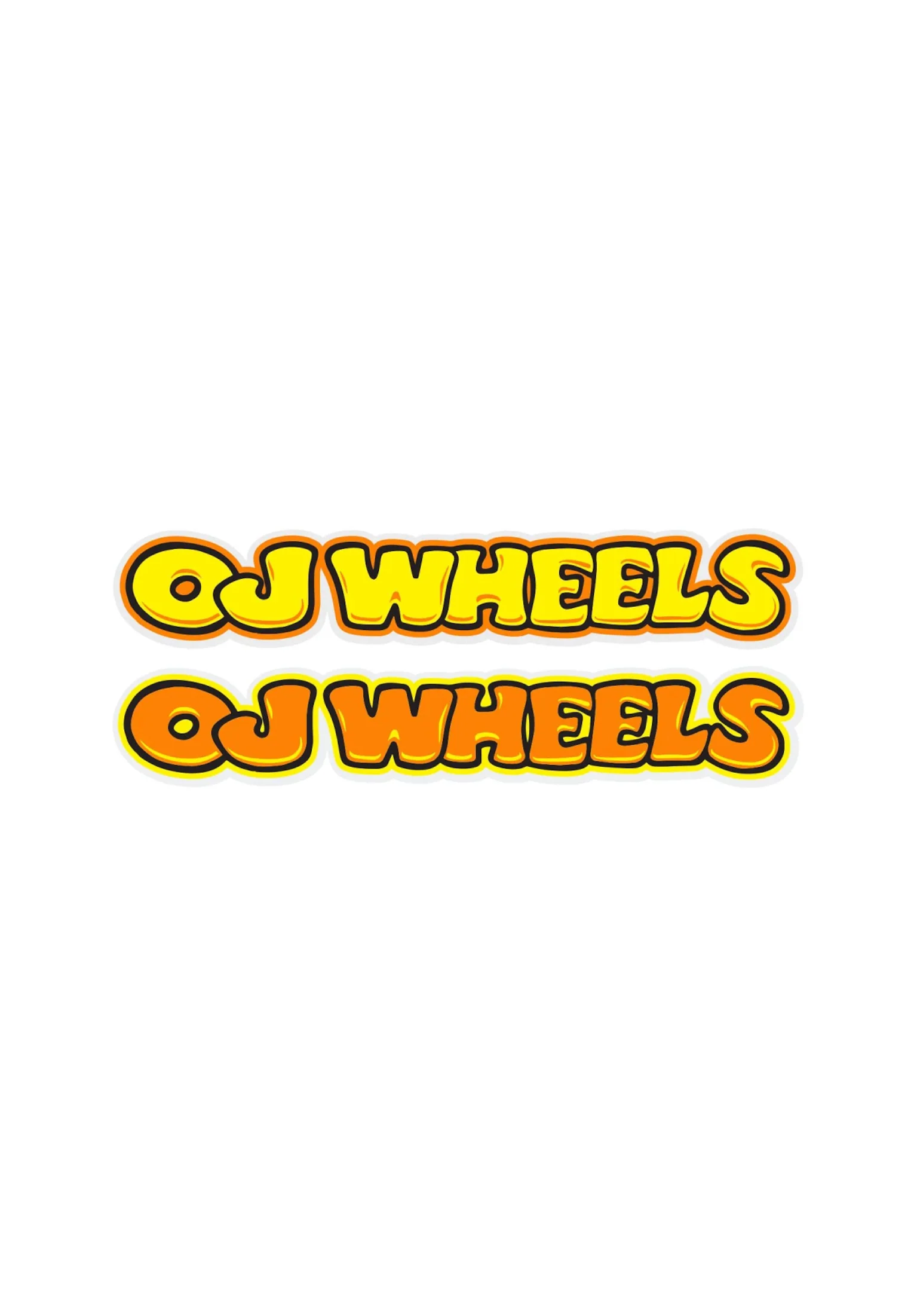 Bubble Letter Clear Mylar Sticker