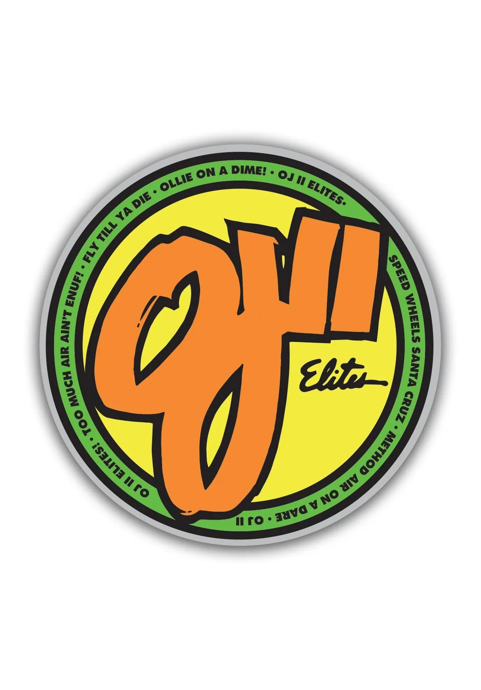 OJ2 Mini Clear Mylar Sticker 2"