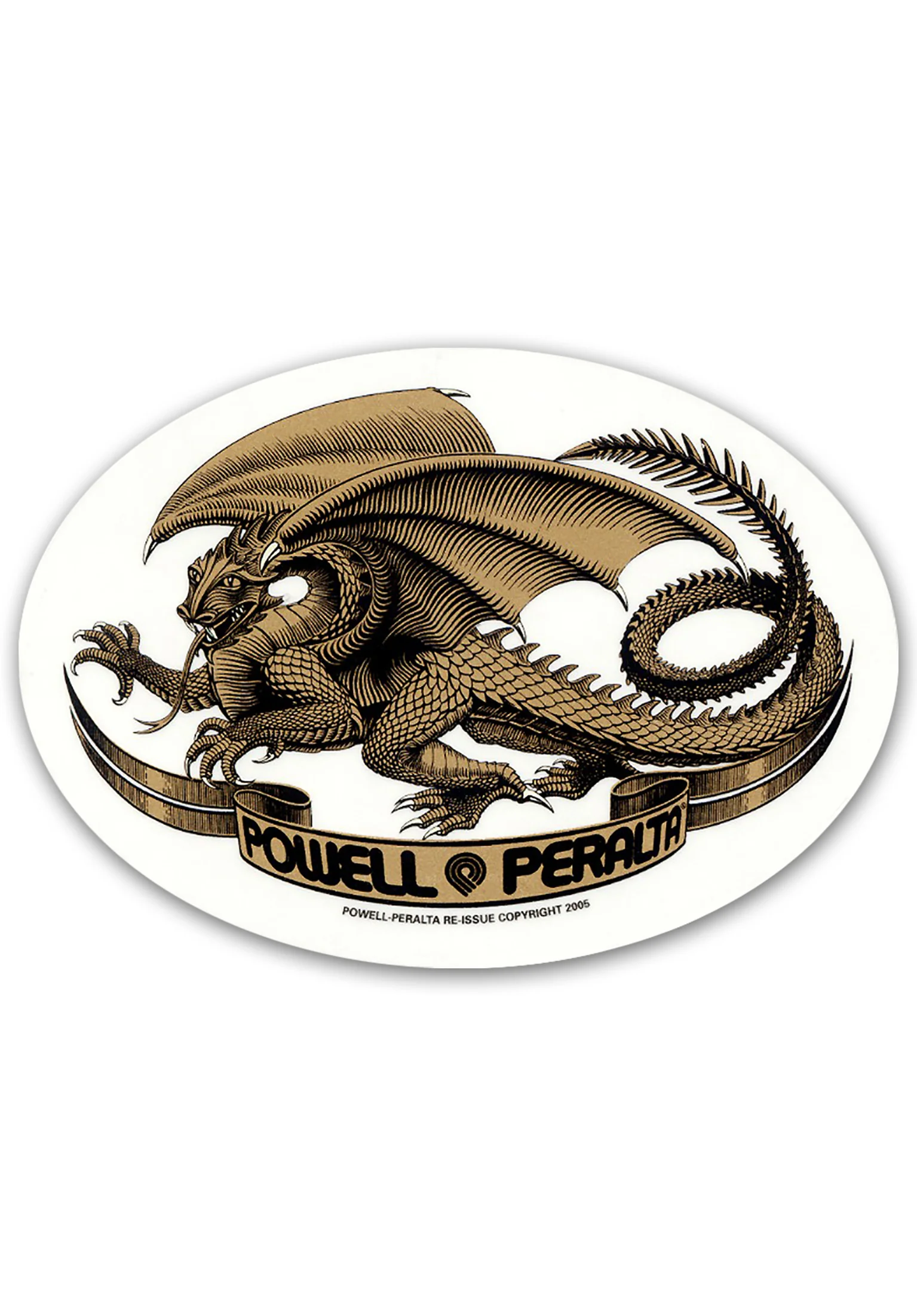 Oval Dragon 5" Sticker