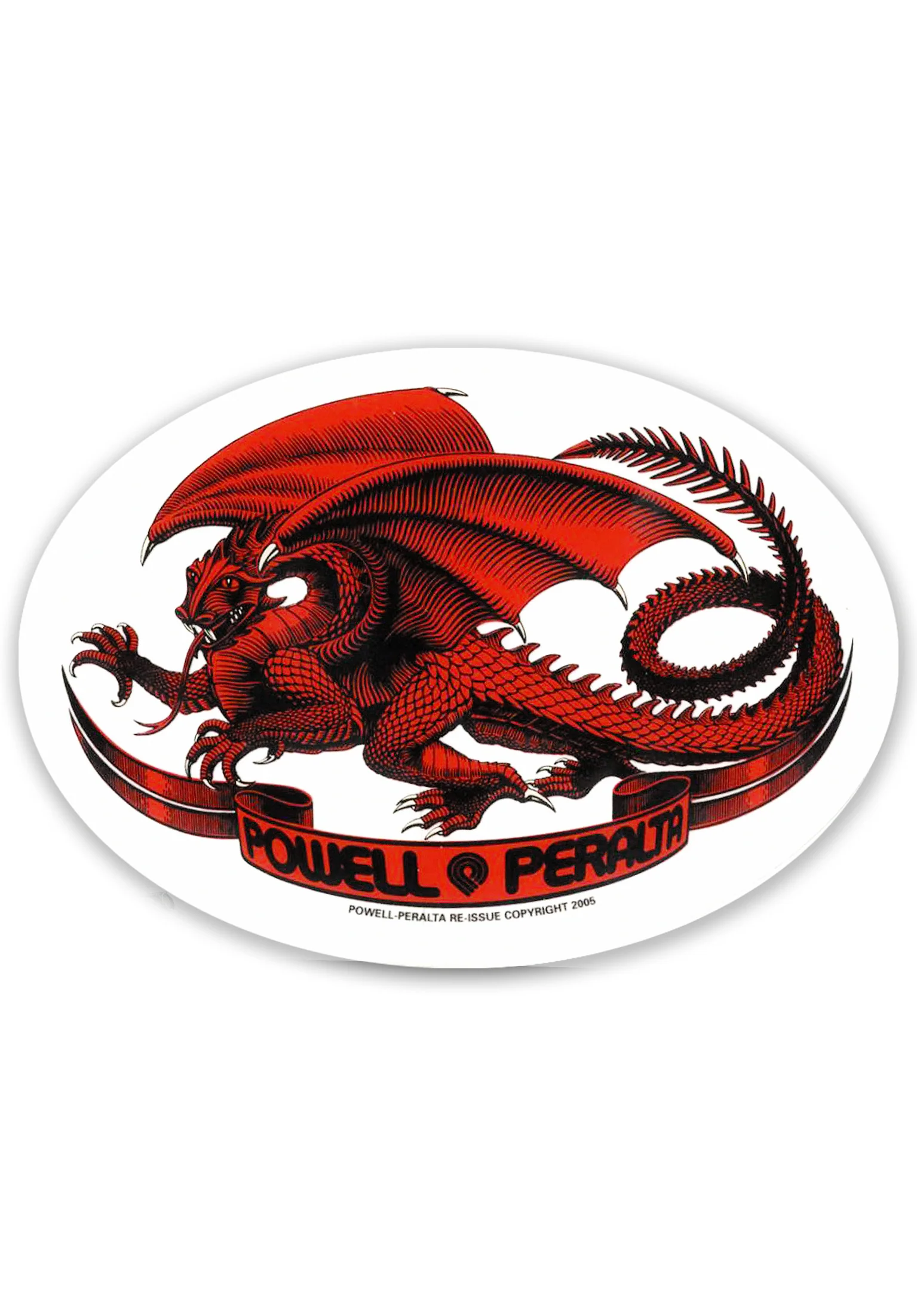 Oval Dragon 5" Sticker