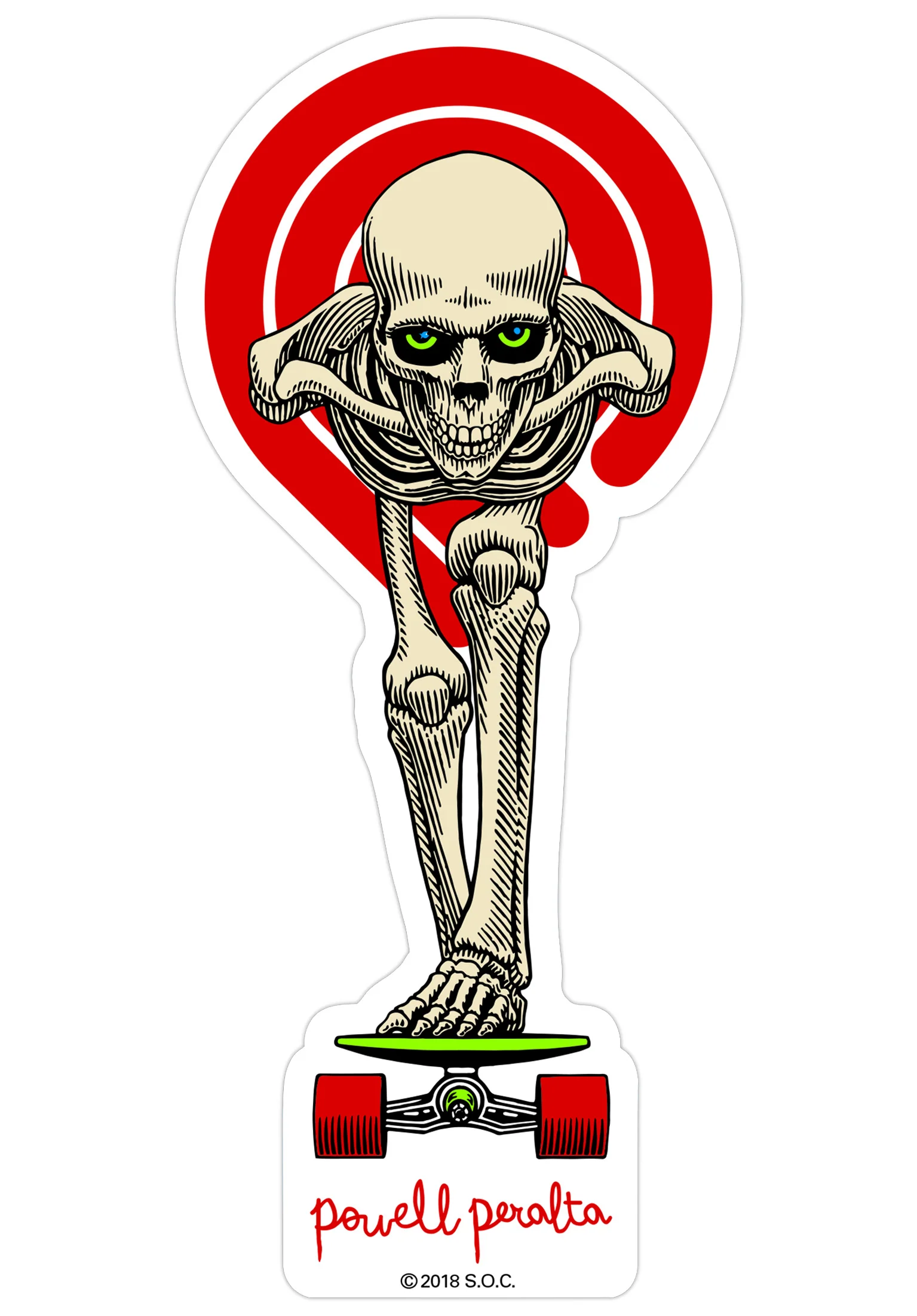 Tucking Skeleton Sticker