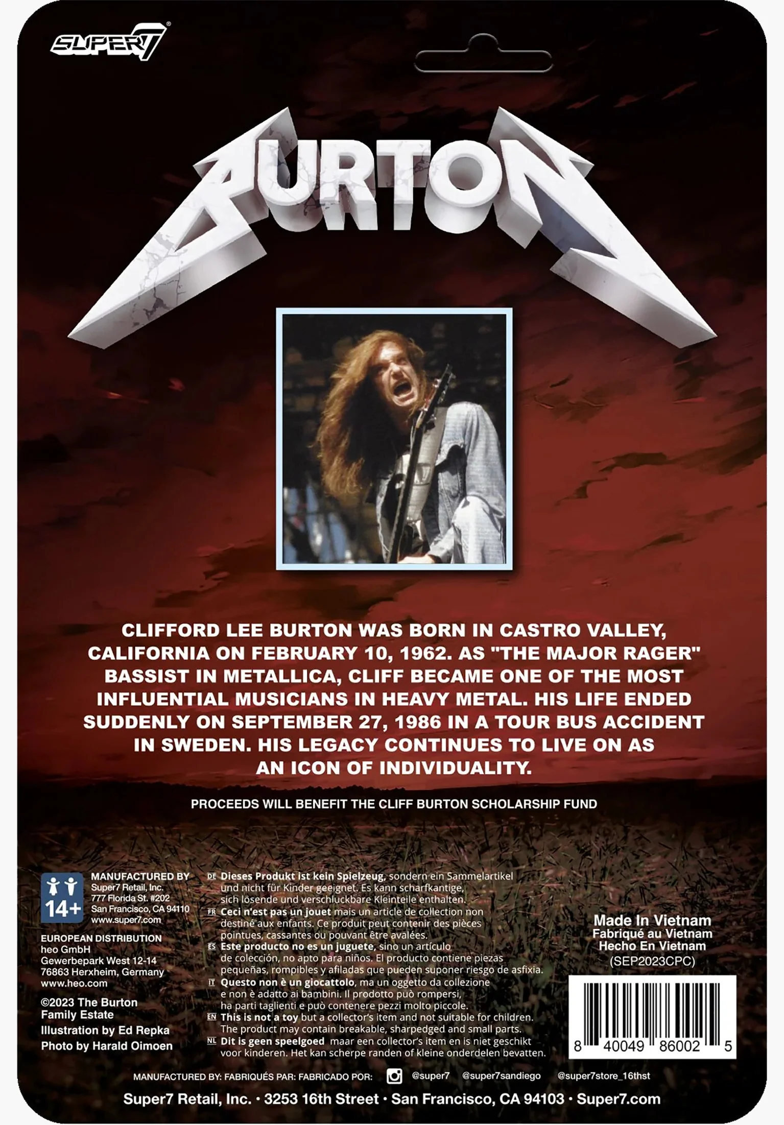 Cliff Burton ReAction Figures - Cliff Burton (Flan - Image 2